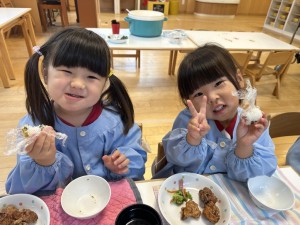 年少組★おにぎりをつくったよ