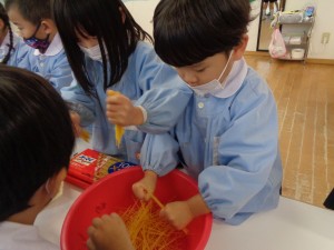 年中　☆クッキング【クリームスパゲティ】☆