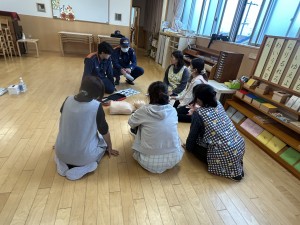 消防士さんが来たよ！（職員AED講習）